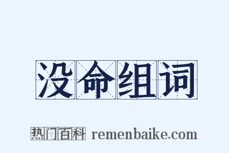 没命组词是什么意思的图片